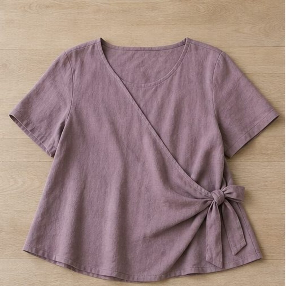 Mauve V Neck Top